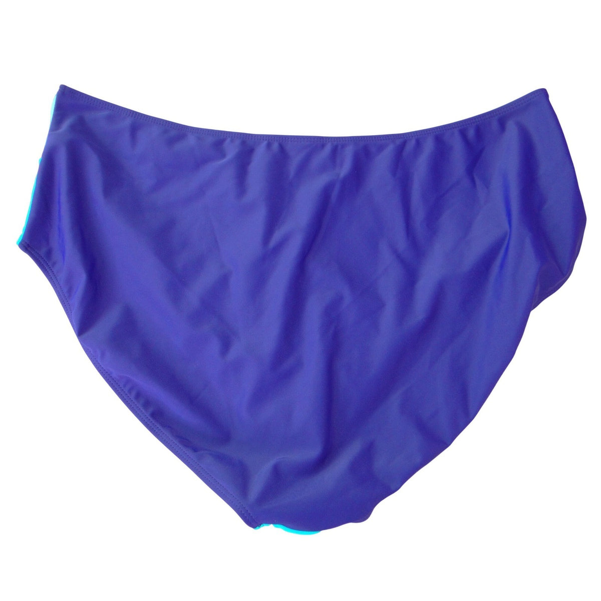 NWT Rosvigor Womens Plus Size 3XL Colorblock Bikini Set Purple Teal High Waist8