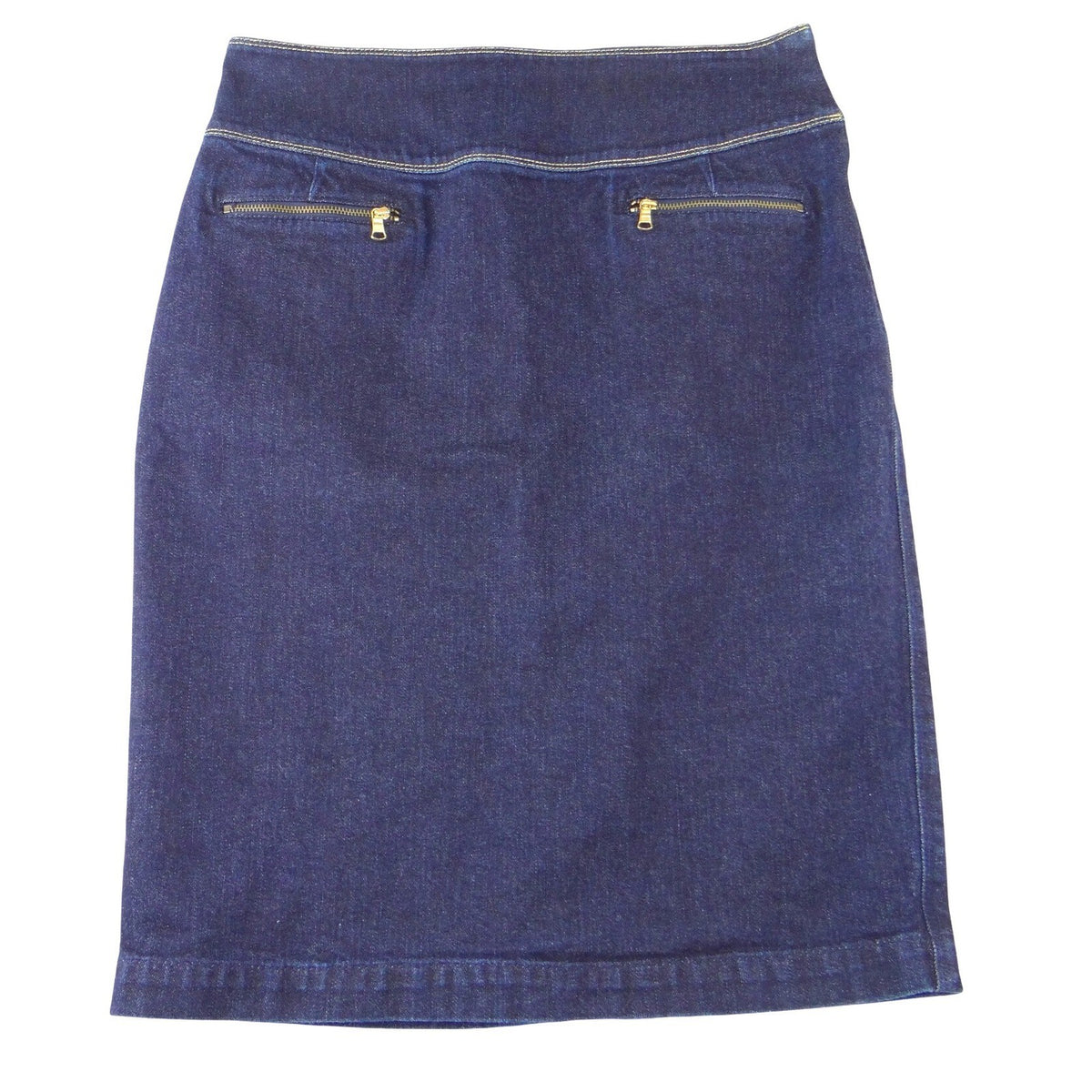 Lauren Ralph Lauren Denim Pencil Skirt Dark Wash Indigo Knee Length Womens 80