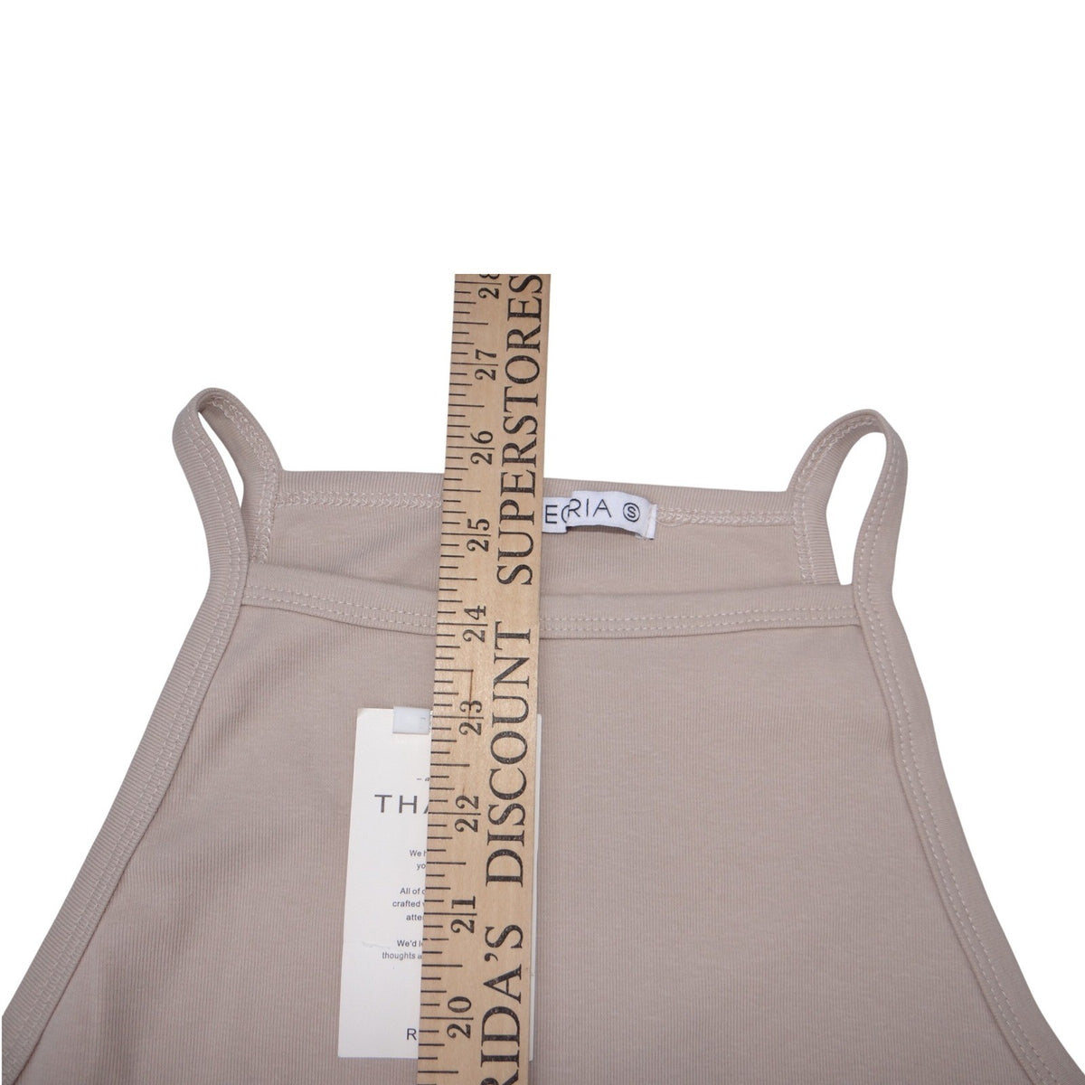 REORIA High Neck Sleeveless Thong Bodysuit Taupe Snap Closure Women's Size S