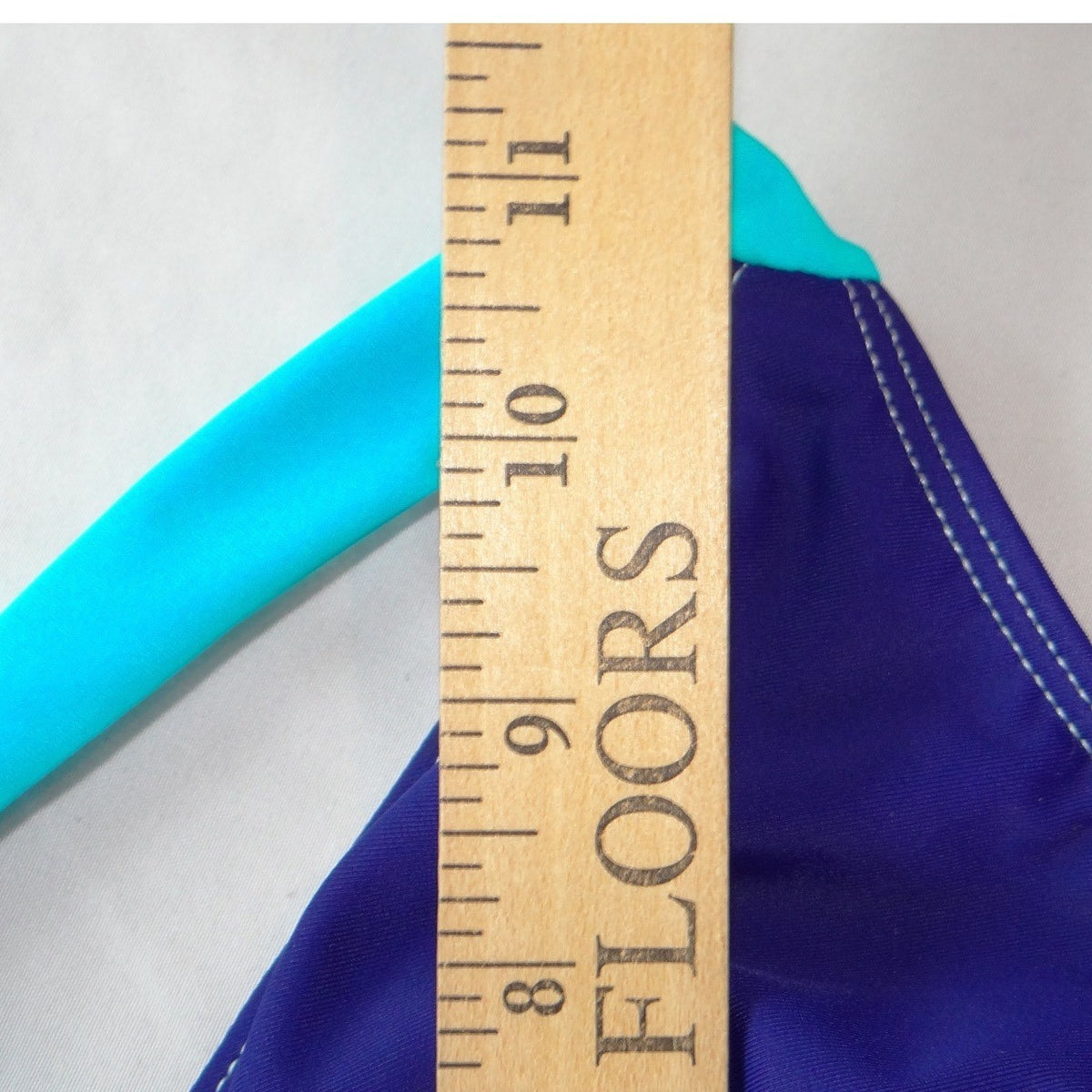 NWT Rosvigor Womens Plus Size 3XL Colorblock Bikini Set Purple Teal High Waist7