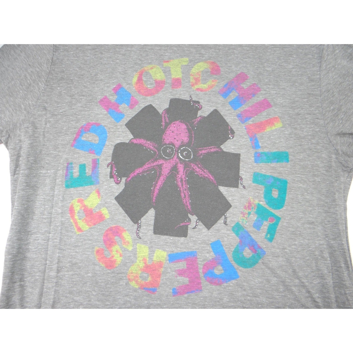 Red Hot Chili Peppers Graphic T Shirt Octopus Logo Gray Mens Large